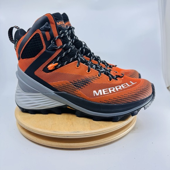 Merrell Rogue Hiker Mid Boots Women's 10 Orange Gore-Tex Waterproof Hiking NEW - Picture 6 of 8